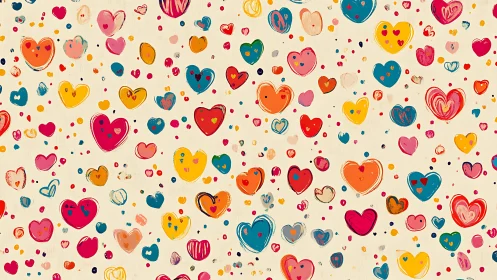 Chromatic Heart Pattern: Multiscale Illustrative Composition with Vectorized Organic Forms.