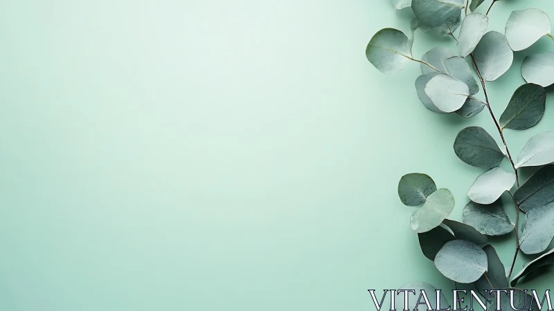 Soft mint stage for wandering eucalyptus daydreams.