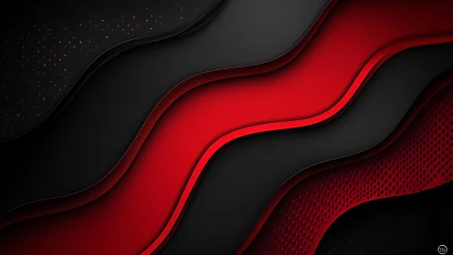 Modern abstract red and black wavy background with layered textures.