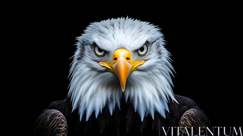 Majestic Bald Eagle Portrait in Hyper-Realistic Digital Art Style.