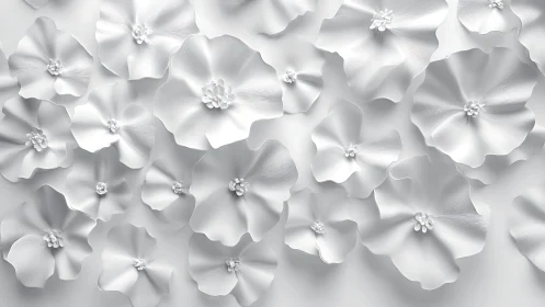 Three-Dimensional Relief Floral Pattern with Procedural Surface Texturing and Subsurface Light Scatt
