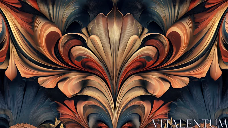 Baroque fire petals swirling in a midnight velvet bloom.