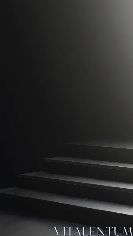 Quiet stairs rising toward a soft, hopeful light above.