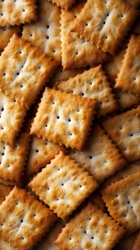Saltine crackers with perforations arranged on neutral surface