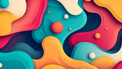 Layered fluid color topography with volumetric gradients.