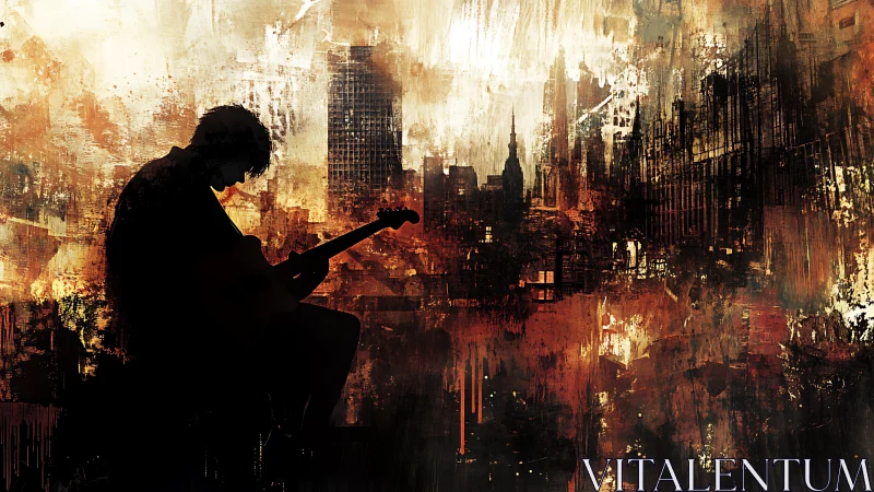 Urban guitarist finds a quiet rhythm inside the painted city