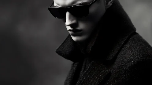 Midnight-coated stranger rehearses secrets in the dark