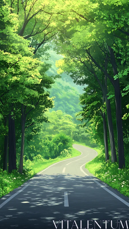 Verdant Tunnel: Where Asphalt Surrenders to Emerald.