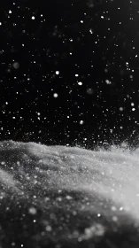High speed macro capture isolates airborne white powder particles