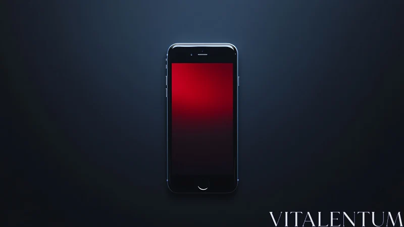 Dark iPhone Device Display Gradient Fade: Deep Red to Black Transition