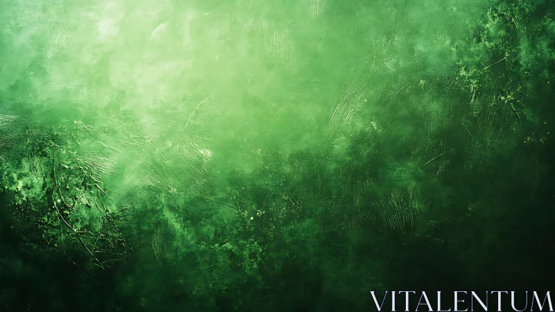 Textured verdant gradient background with painterly organic field.