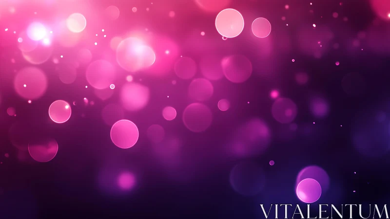 Vibrant Pink and Purple Bokeh Lights Abstract Digital Art.