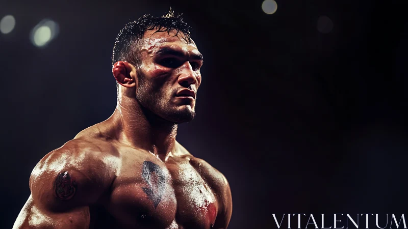 Muscular Athlete Portrait: Studio Lighting and Physical Conditioning.