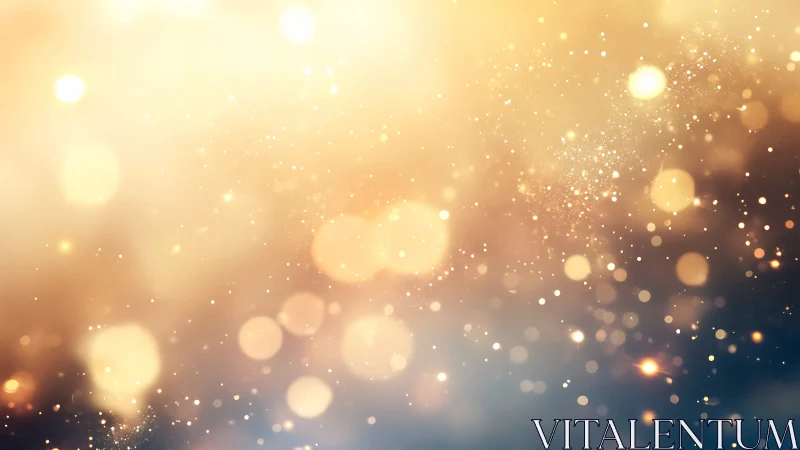 Golden bokeh light field with soft depth-of-field abstraction.