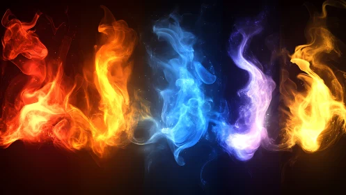 Chromatic Flame Manifestations Display Dynamic Spectral Energy