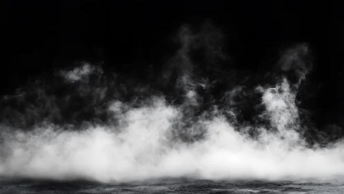 Ghostly ground fog curls upward like quiet stage magic