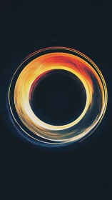 Luminous fiery ring spins in a minimalist cosmic void