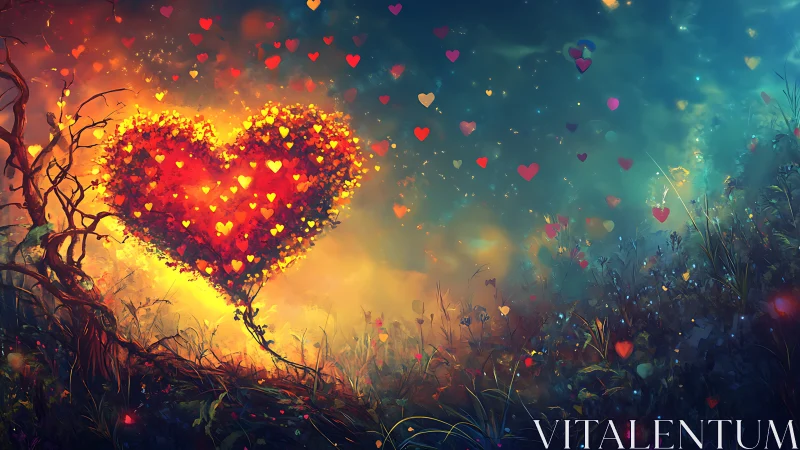 A Heart Made of Light: Love Blooms in Magical Landscape.