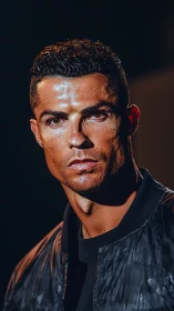 Intense male portrait under hard cinematic rim lighting.