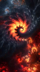 Solar storm spirals ignite a cosmic inferno bloom.