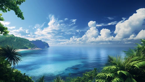 Tropical Archipelago Seascape: Digital Rendering with Advanced Atmospheric Lighting