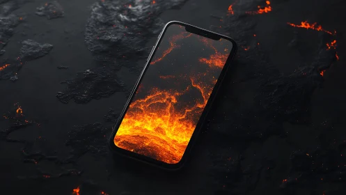 Glowing Galaxy: Where Lava Meets Technology.