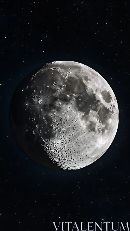 Moonlit craters glowing softly in a quiet starry sky.