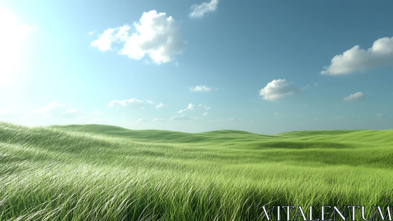 Wind-whispered grass oceans under a slow-drifting sky.