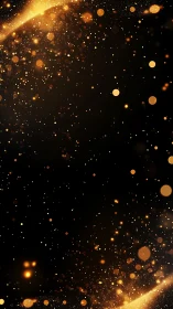 Golden stardust river swirling through midnight silence.