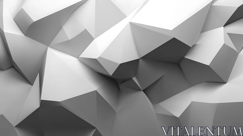 Geometric low poly white abstract polygon surface design.