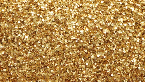Shimmering gold glitter texture radiates festive luxury