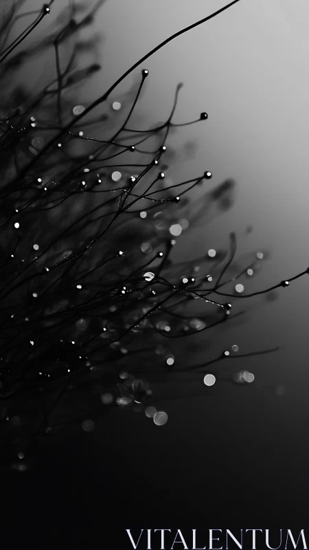 Dewlit branches curve into soft bokeh against muted gradient
