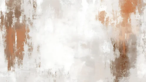 Minimalist abstract artwork with earthy brown and white brushstrokes.