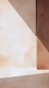 Geometric wall planes with light and shadow intersection.