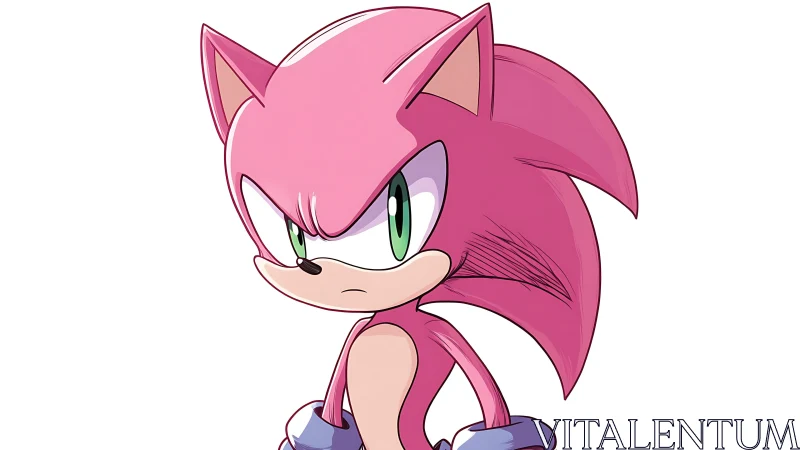 Pink speedster bristles with sharp attitude and quiet fire.