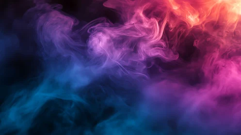 Colored smoke plumes form layered gradients across frame