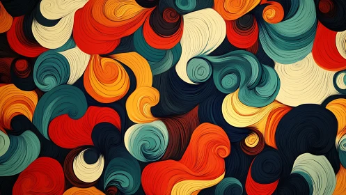 Colorful swirling patterns that invite cozy daydreams.