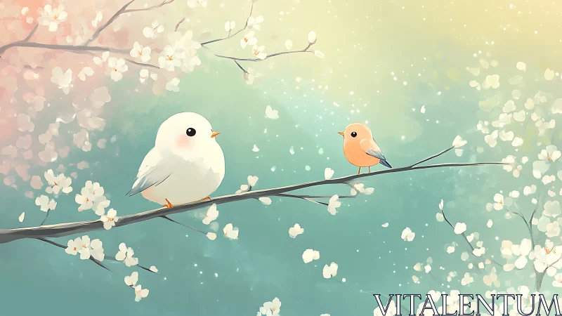 Two feathered hearts perched on possibility.