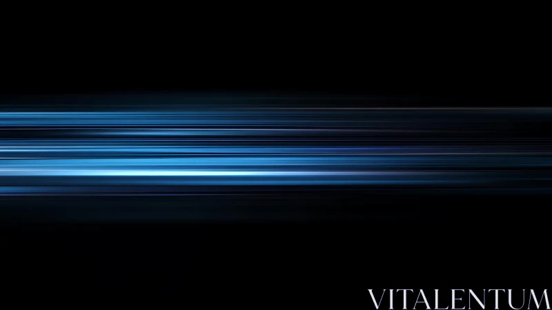 Futuristic blue light streaks on black minimalist background.