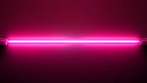 Neon horizon bar casting electric pink glow on silence.
