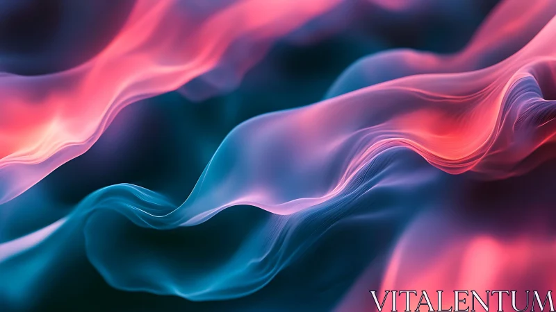 Soft neon waves drifting through a dreamy twilight glow.