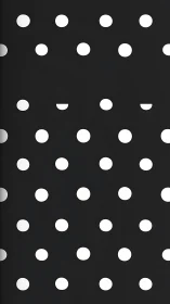 White circular dots pattern on solid black background.