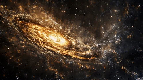 Spiral galaxy structure displays dense luminous central disk