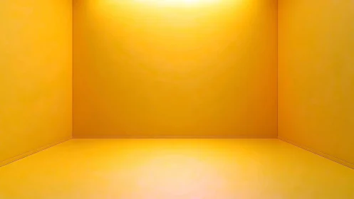 Sunlit yellow chamber turns empty space into glowing stage