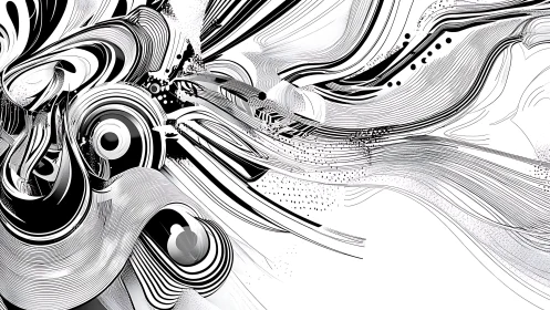 Monochrome rivers of sound whirl into kinetic vinyl storms