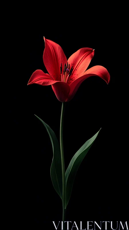 Crimson Bloom Speaks: Velvet Petals Against the Void.