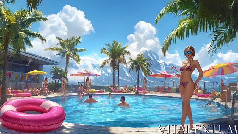 Luxury Resort Pool Paradise Mountain Vista