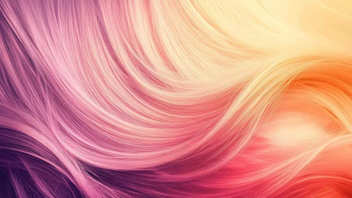 Vibrant flowing gradient strands in warm pastel colors.
