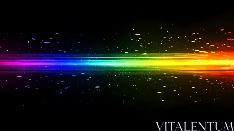 High-velocity polychromatic light streaks in null-space field.