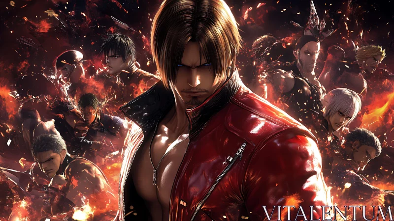 Inferno squad of antiheroes stalks through burning twilight